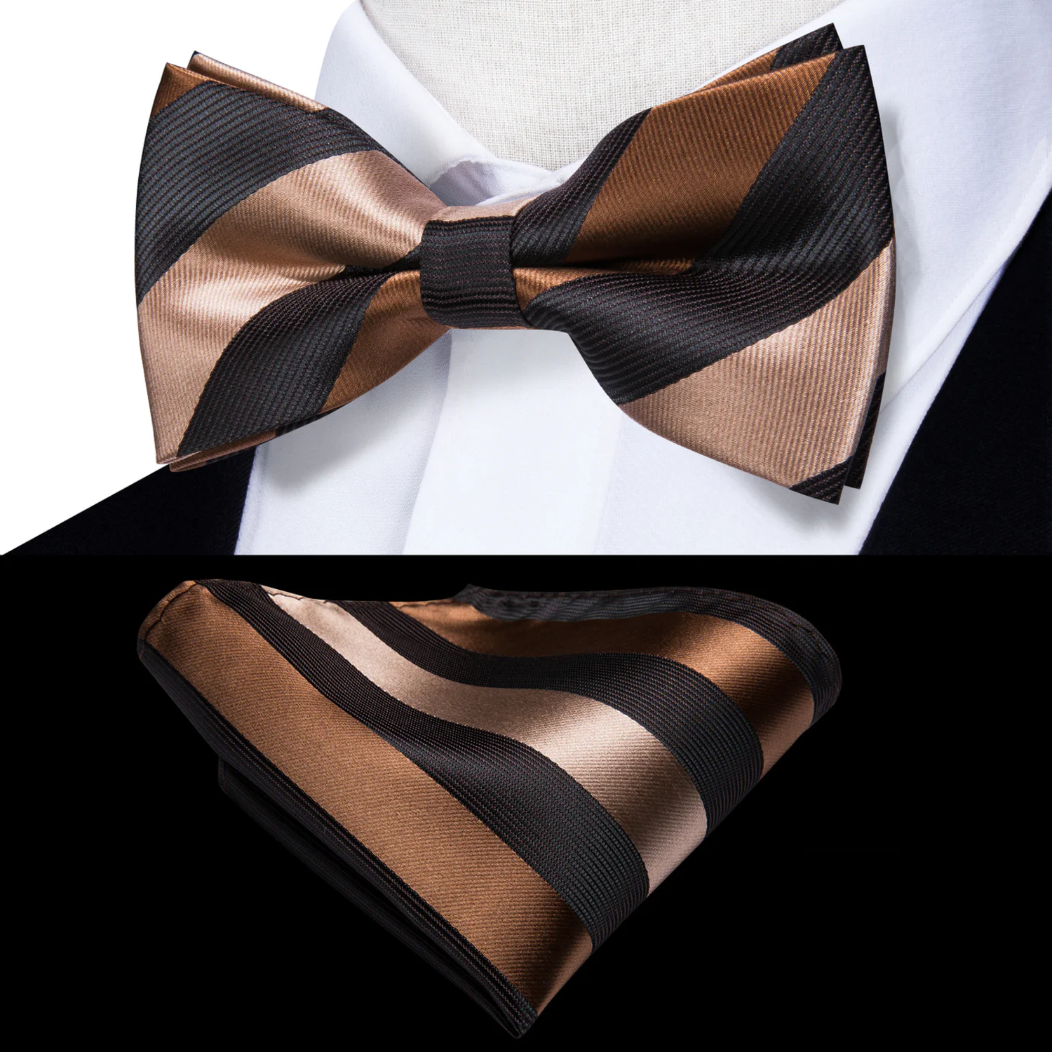 Hickory Stripe Bow Tie