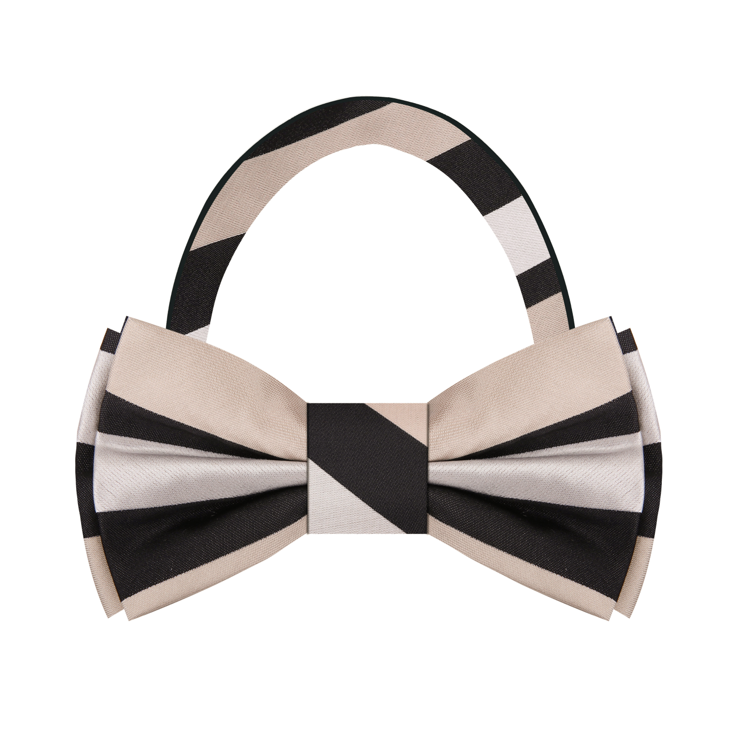 Shades of Brown Lethal Stripe Bow Tie Pre Tied