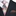 A Grey, Blue, Red Small Floral Pattern Necktie and Brown Square