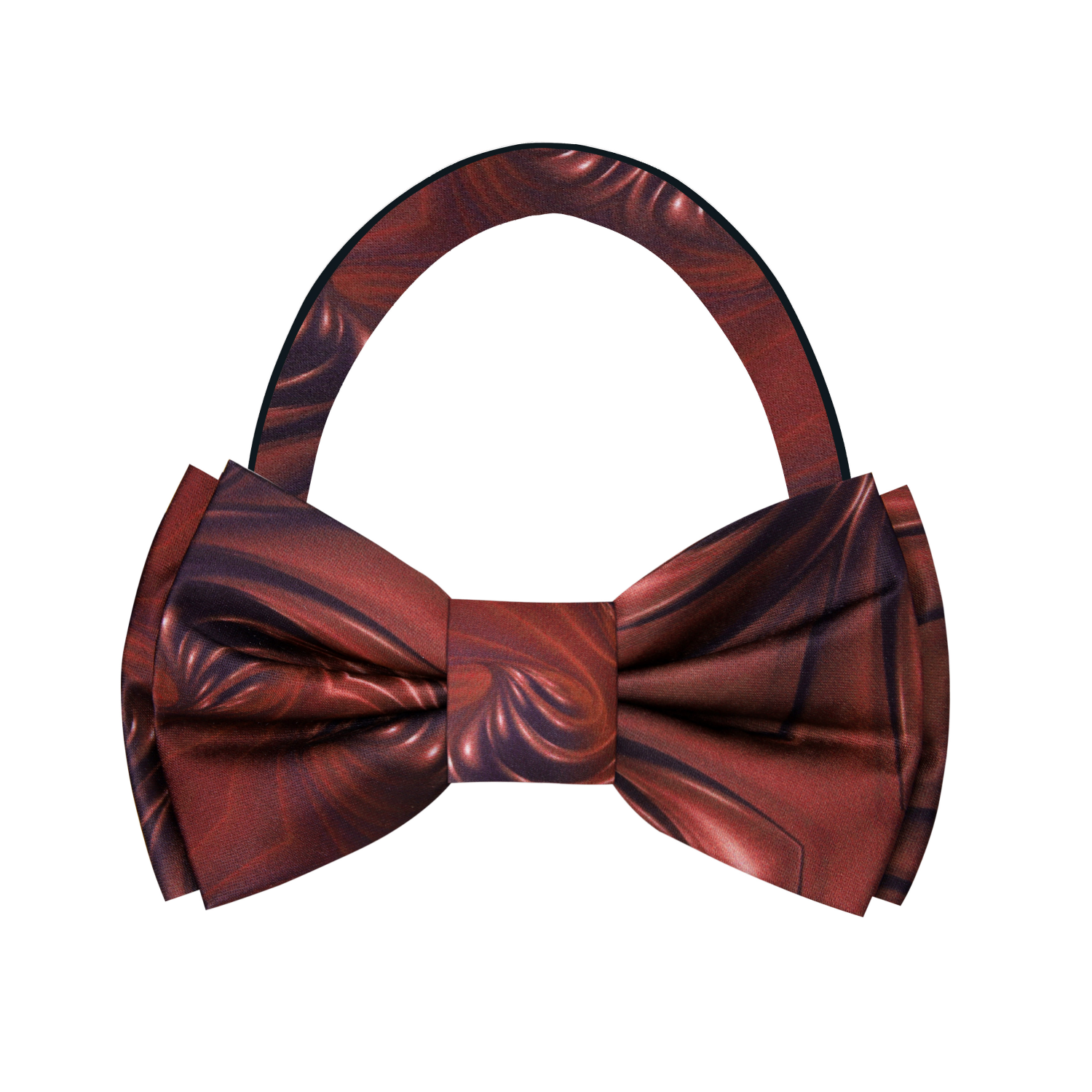Shades of Brown Swirling Chocolate Bow Tie Pre Tied