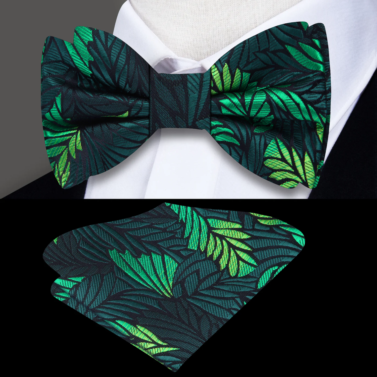 Dark Feather Bow Tie