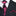 Premium A Pink, Dark Pink, Black Color Camouflage Fleck Pattern Necktie, Matching Pocket Square