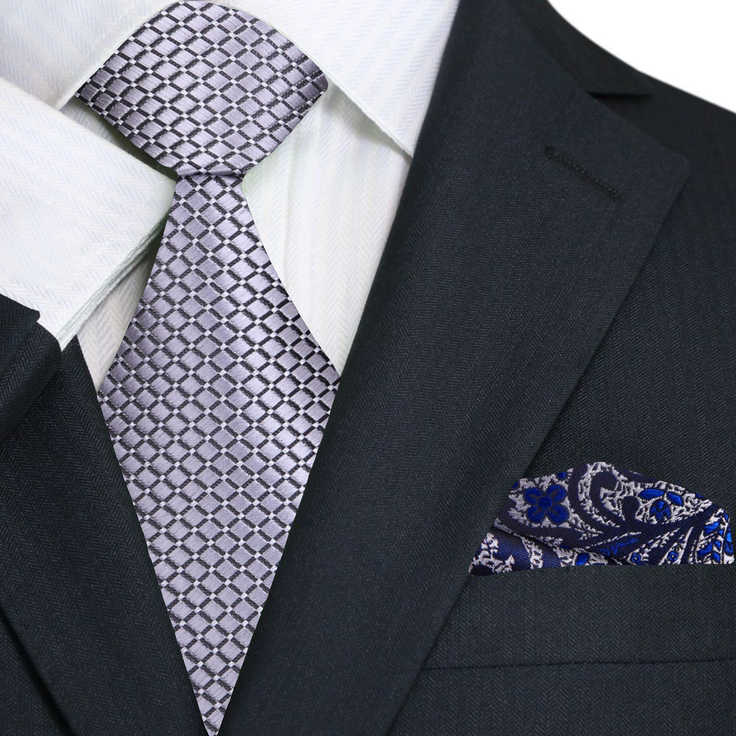 Silver Standard Geometric Necktie