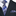 Primary A Blue, Black, White, Grey Paisley Self Tie Necktie and Pocket Square