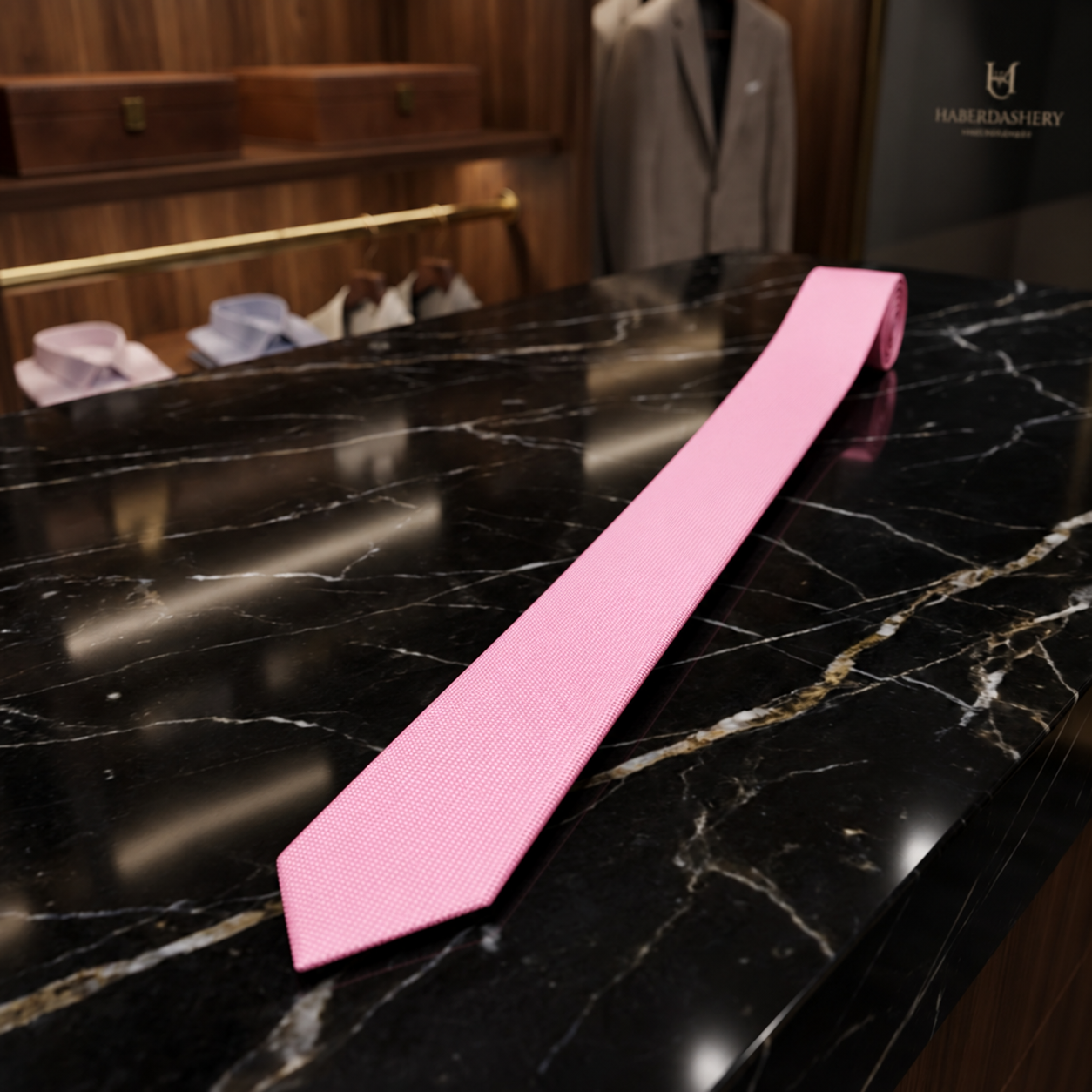 pink thin tie