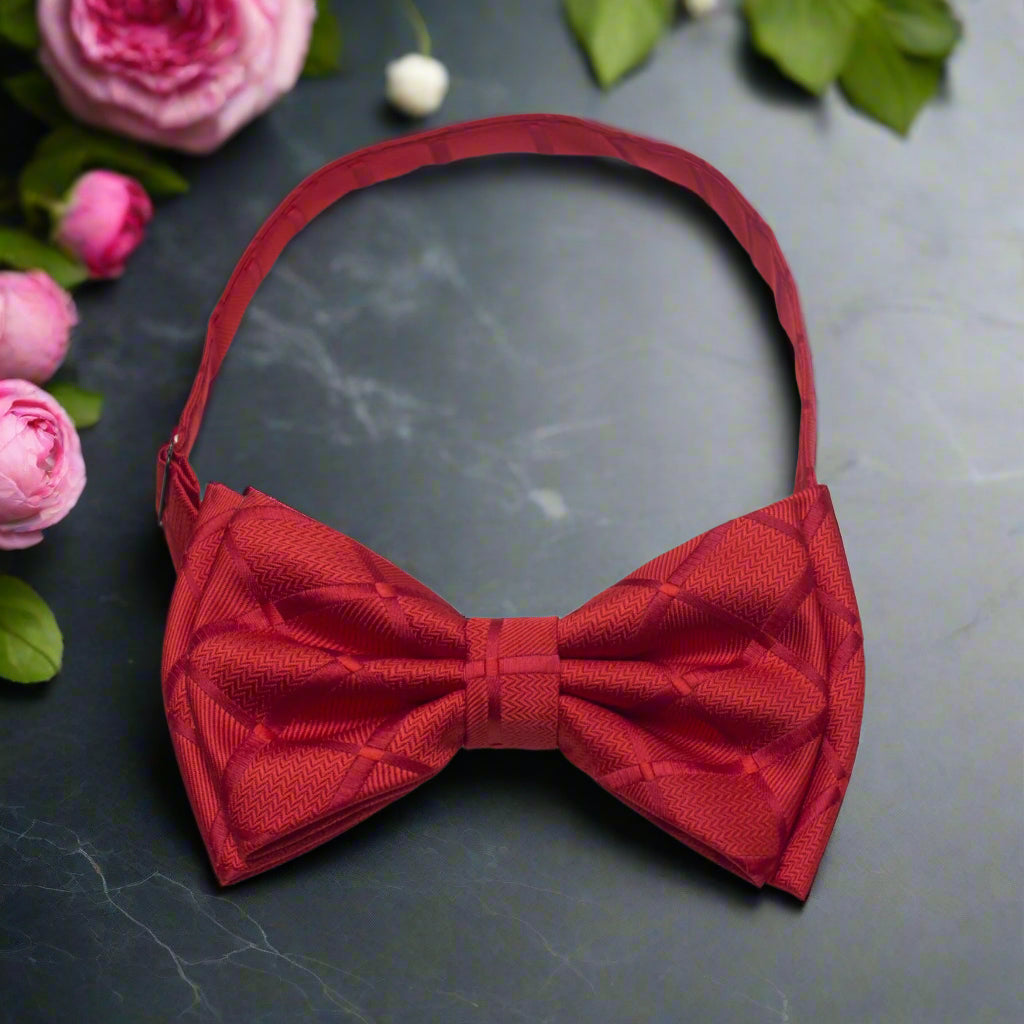 Red Pre Tied Bow Tie