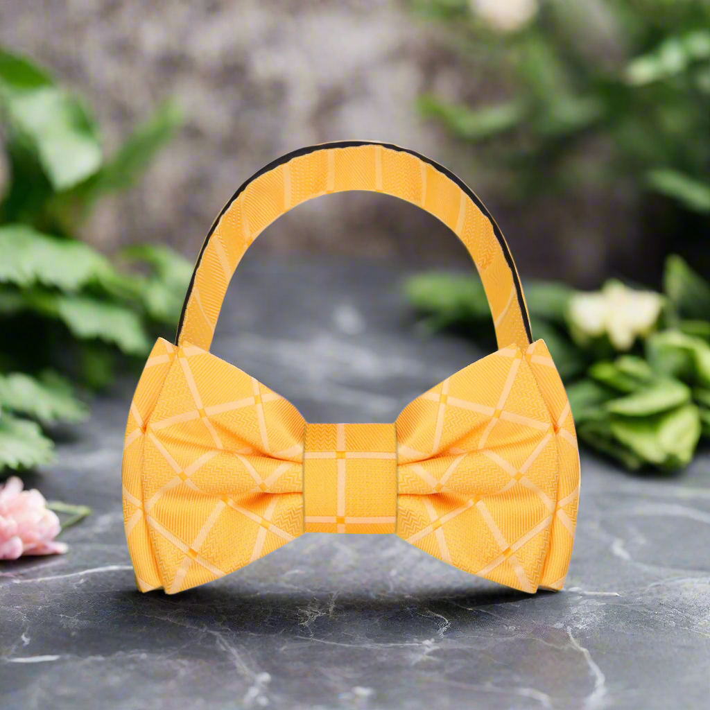 Yellow Pre Tied Bow Tie