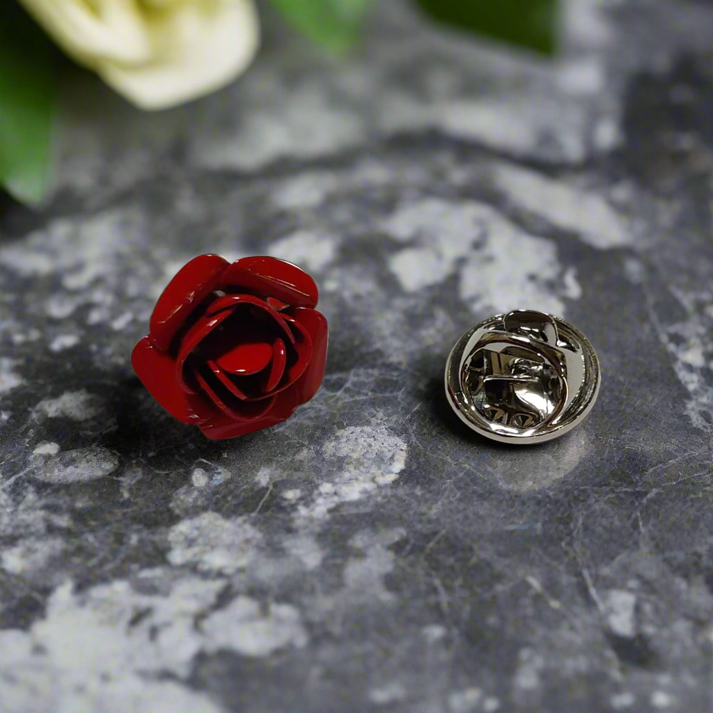 A Small Red Rose Lapel Pin 1