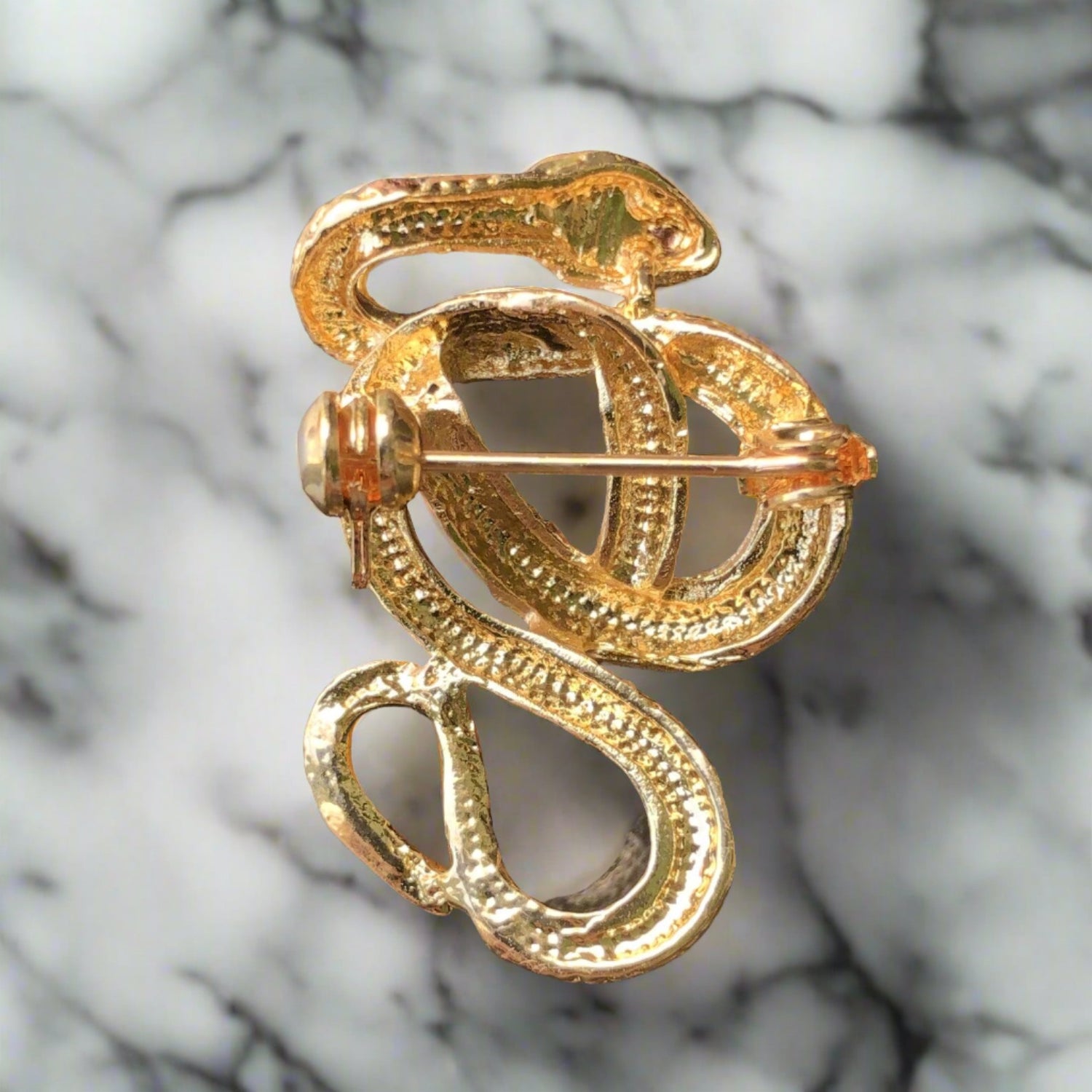 Back Of Lapel Pin: Gold Snake Lapel Pin