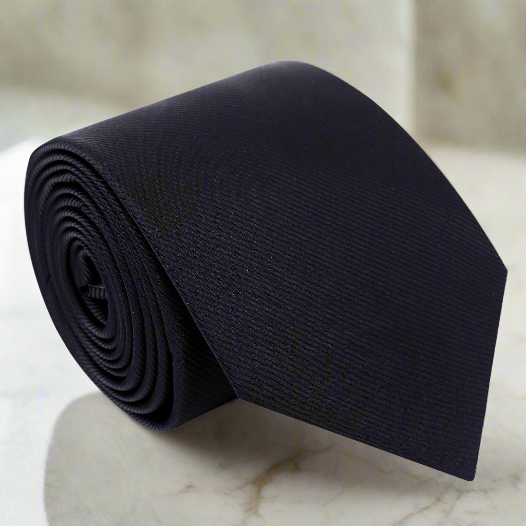 Solid Black Necktie 