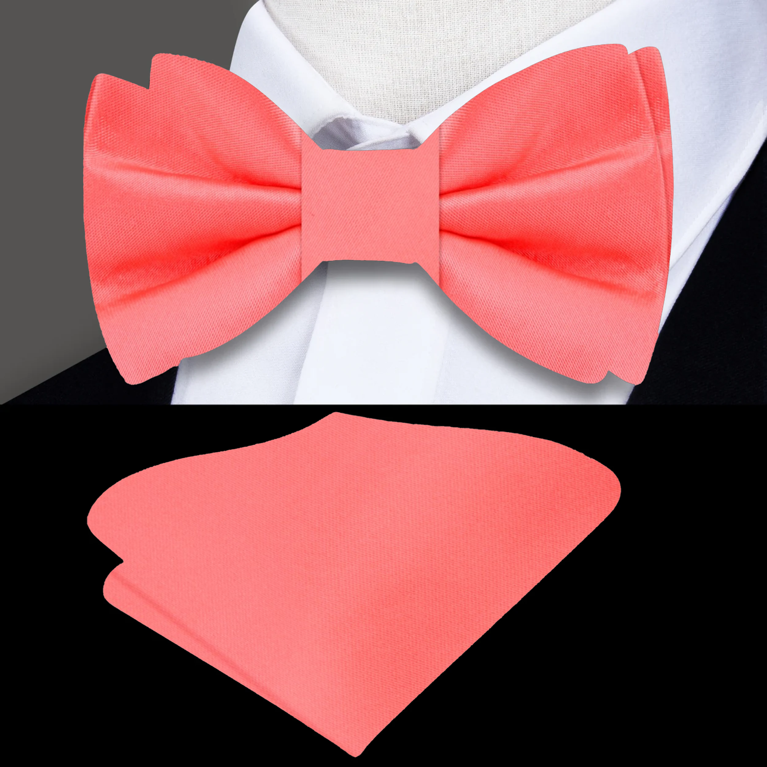 Lustrous Solid Bow Tie