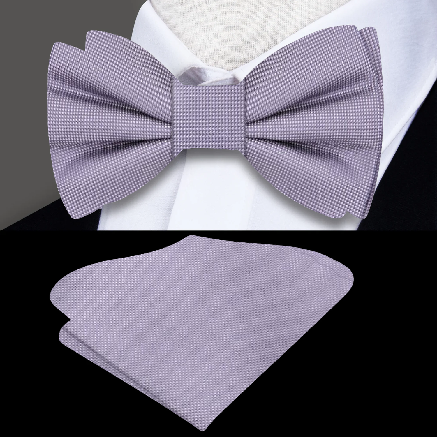 A Grey Silk Bow Tie, Pocket Square