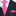 Black suit with a pink tie and matching pocket square on a white background