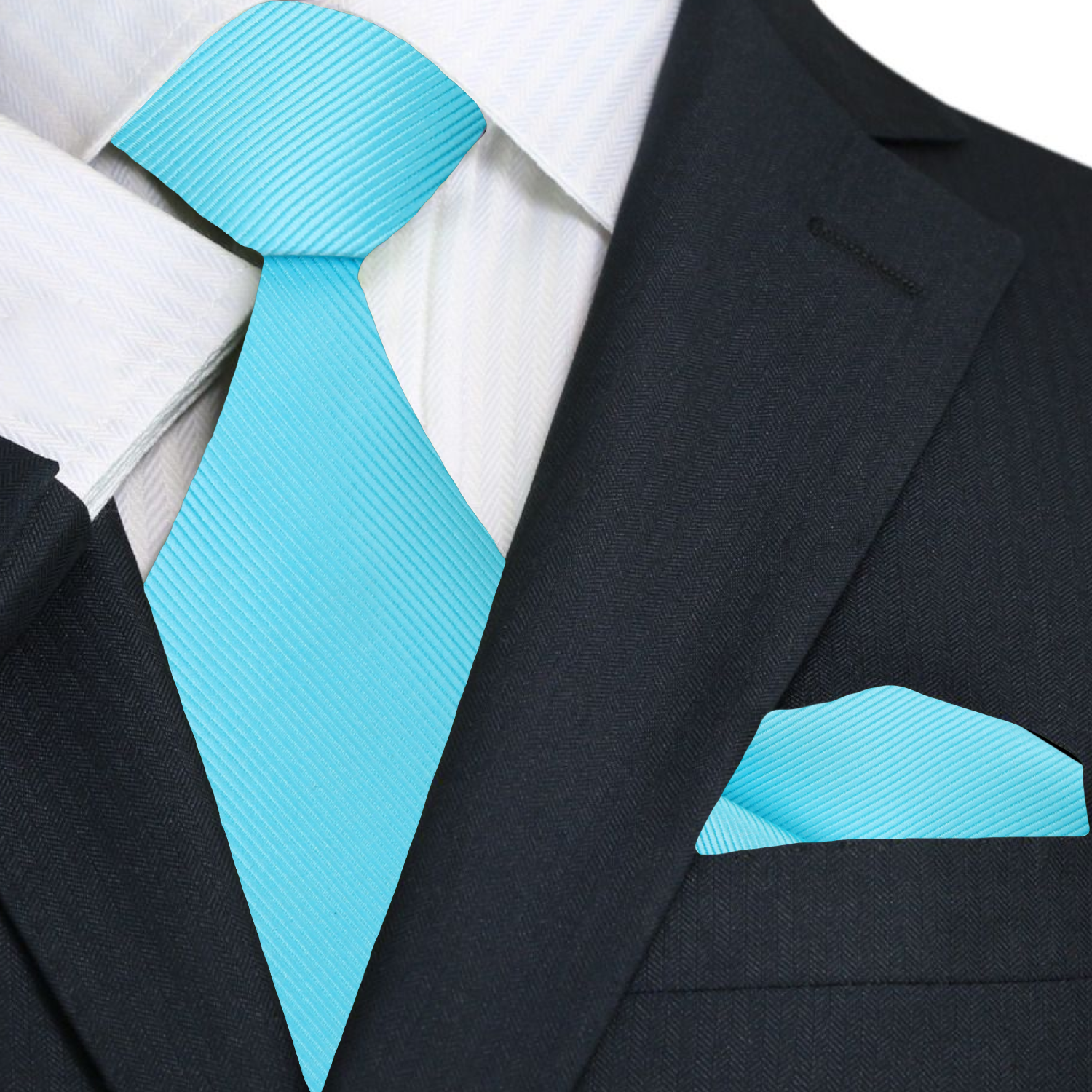 Mint Lined Tie and Pocket Square