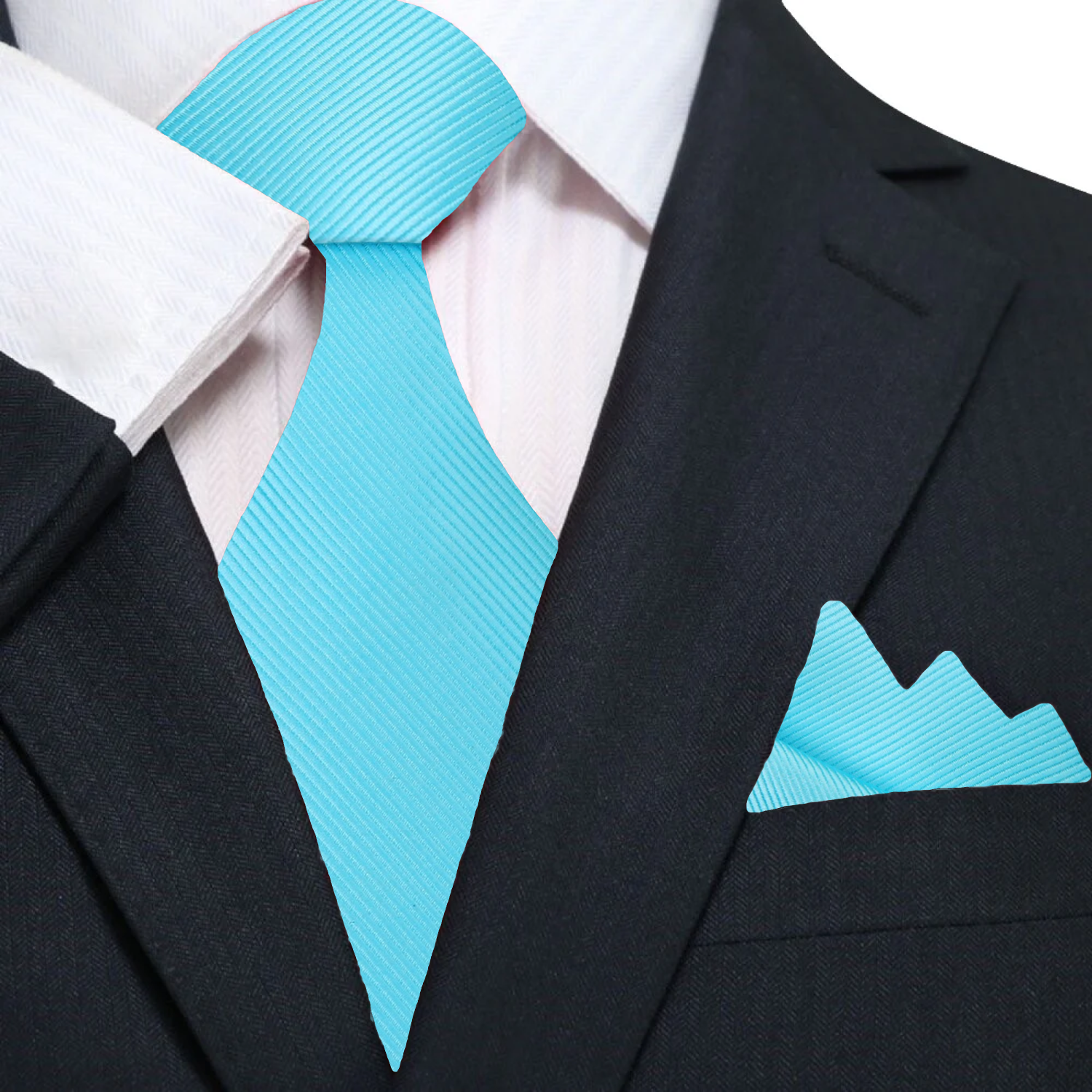 Mint Lined Tie and Pocket Square