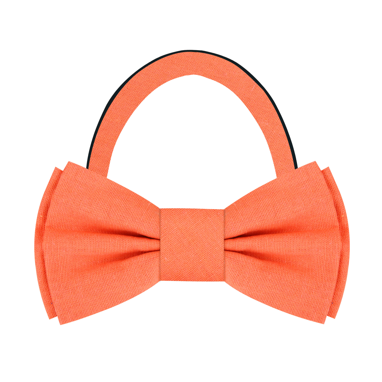 Fresh Orange Linen Bow Tie Pre Tied