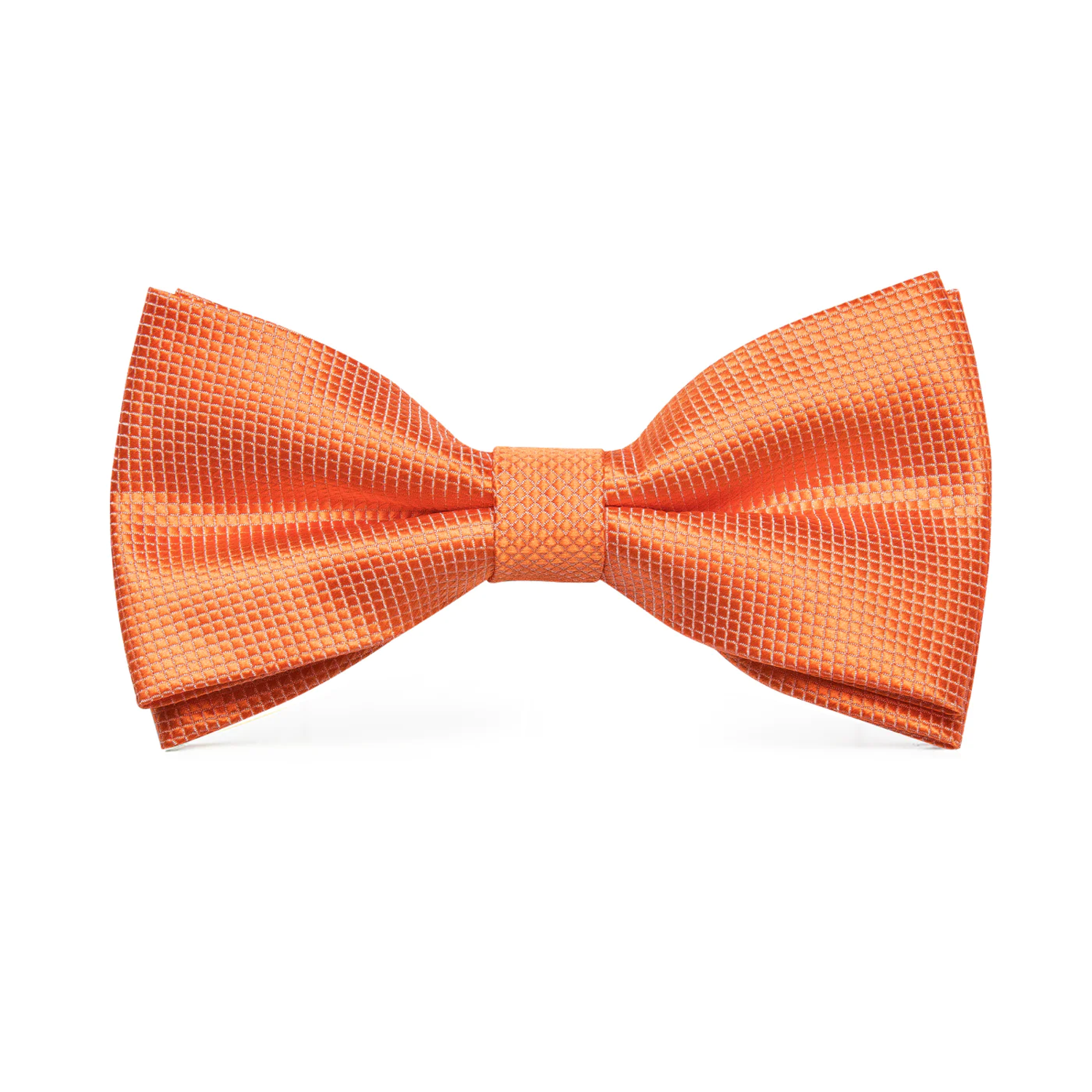 Solid Orange Blocks Bow Tie  