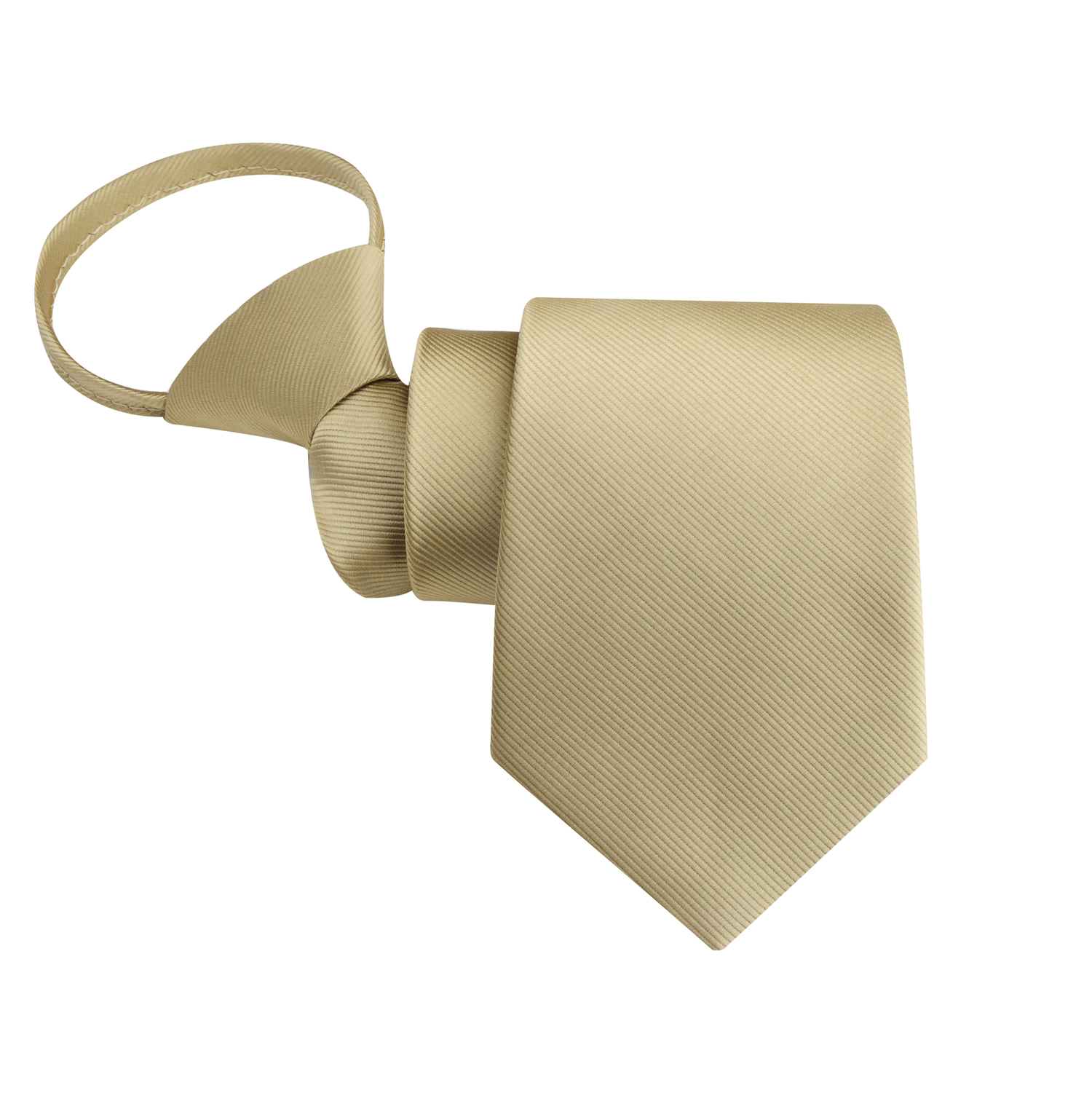 Solid Pale Gold Tie Zipper