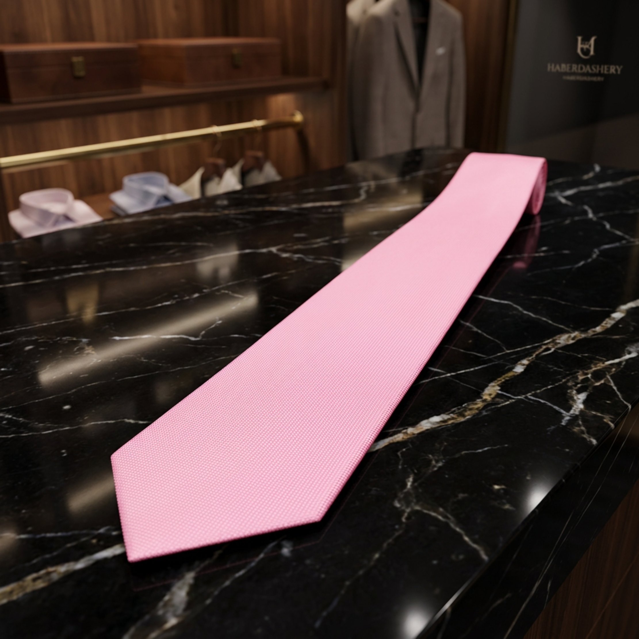Solid Pink Necktie for Weddings, Business & Formal Events