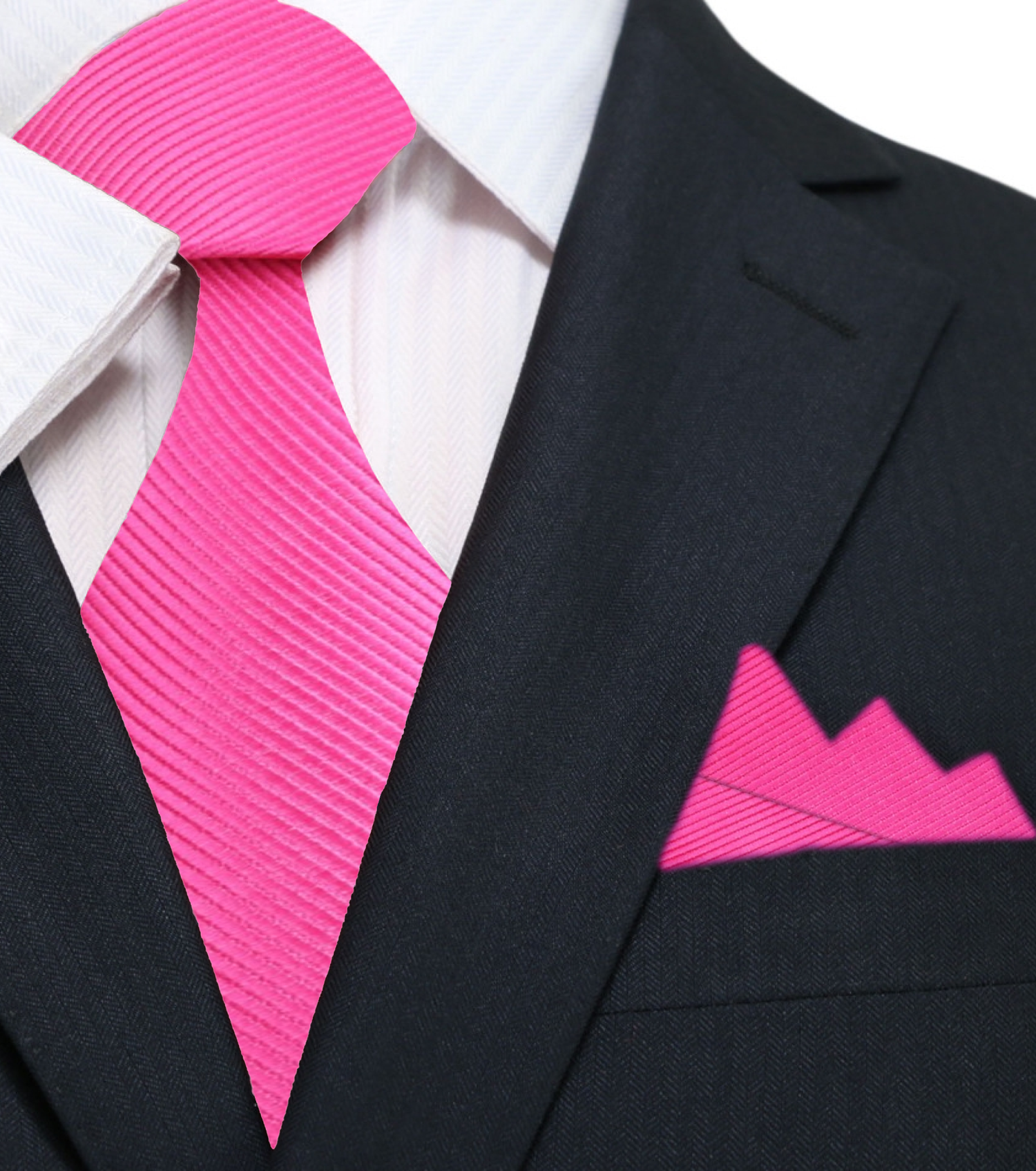 Main: Bright Pink Tie and Square