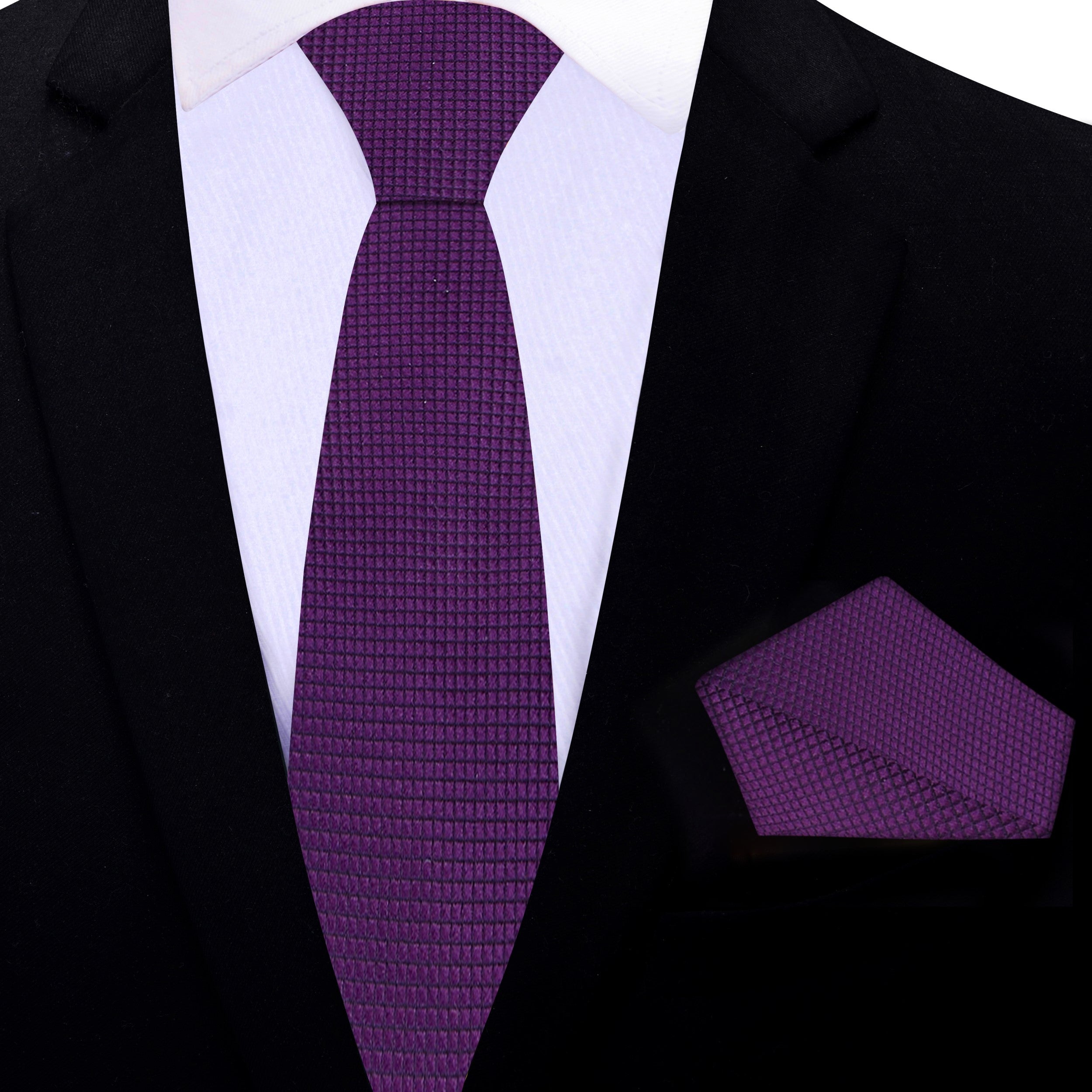 Black shirt purple store tie