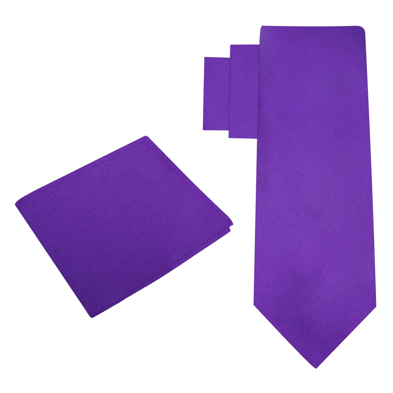 Alt View: Purple Tie with Accenting Black, White and Square