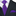 Purple Tie with Accenting Black, White and Square