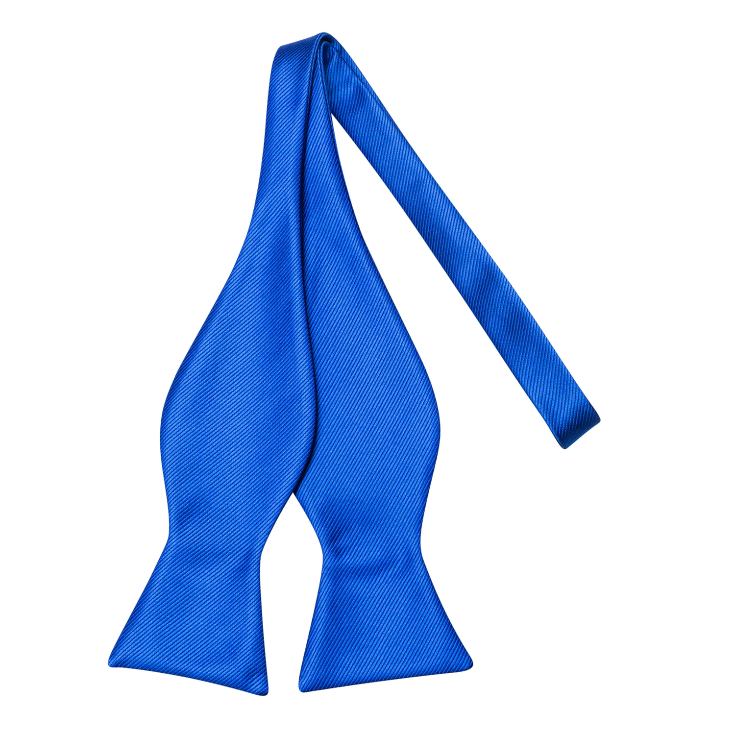 Rich Royal Blue Lined Bow Tie Self Tie