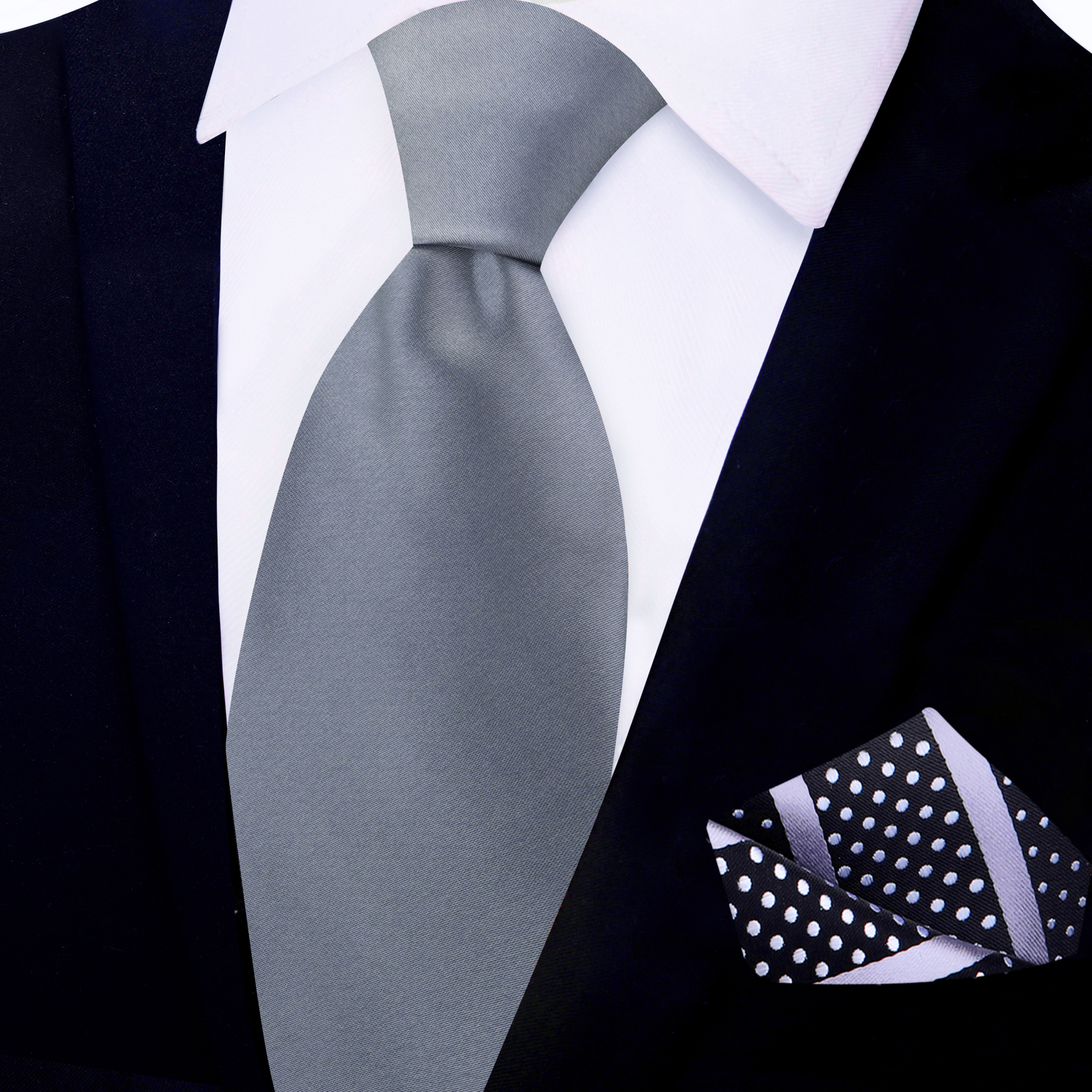 3: Grey Necktie and Accenting Square