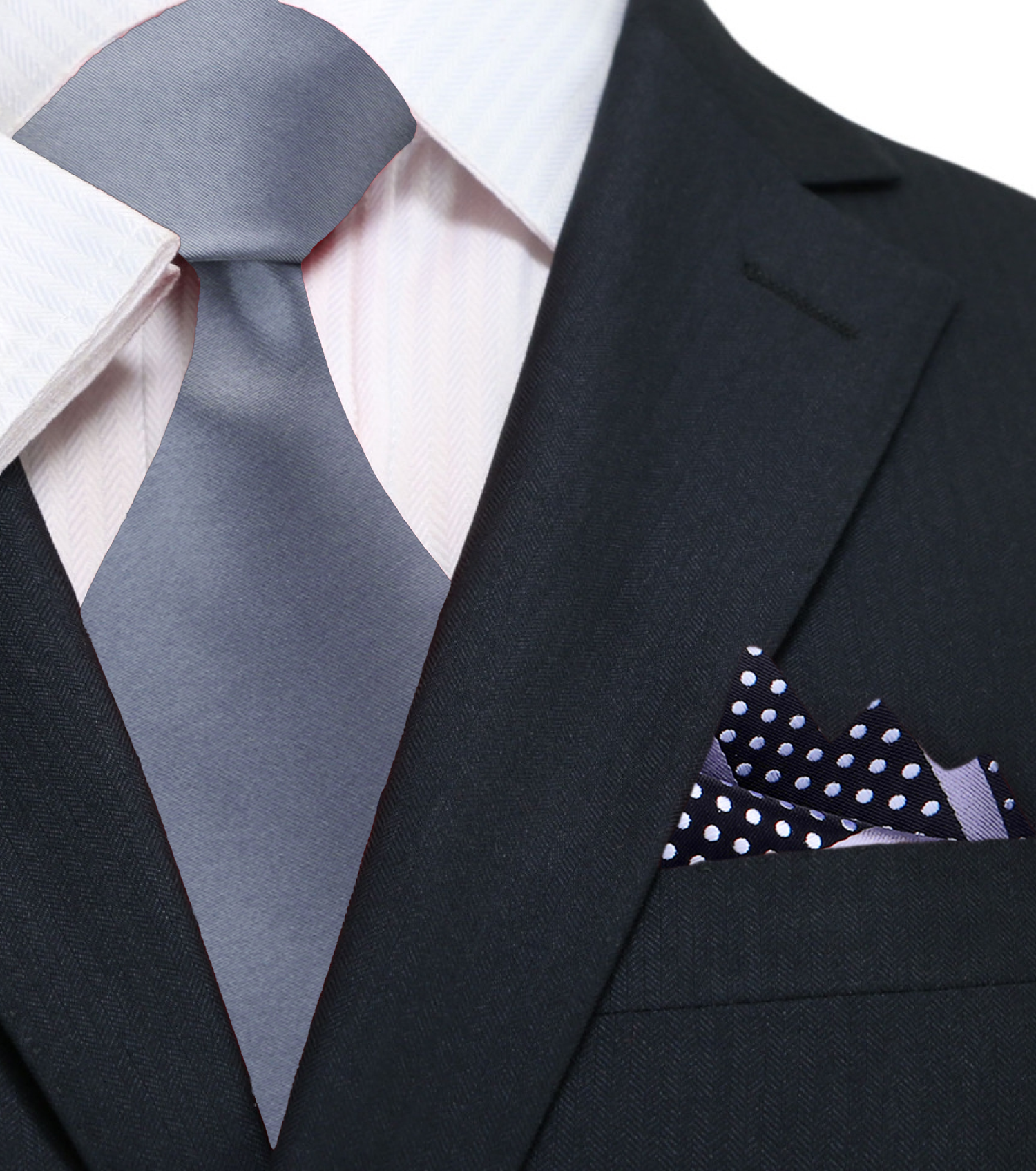 Grey Necktie and Accenting Square