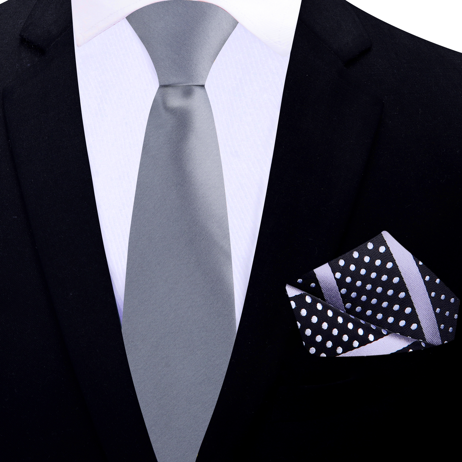 4: Grey Necktie and Accenting Square