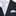 Black suit with white dress shirt, white tie, and matching pocket square on a white background
