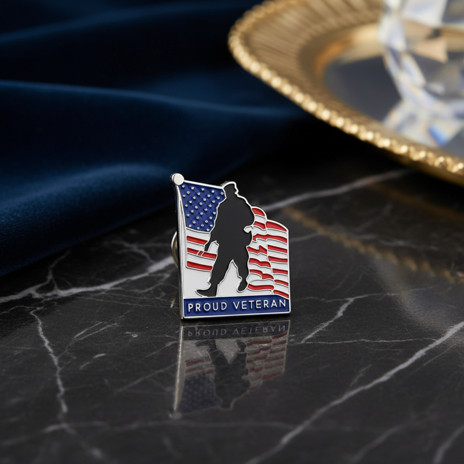 Soldier Pin Soldier American Flag Lapel Pin