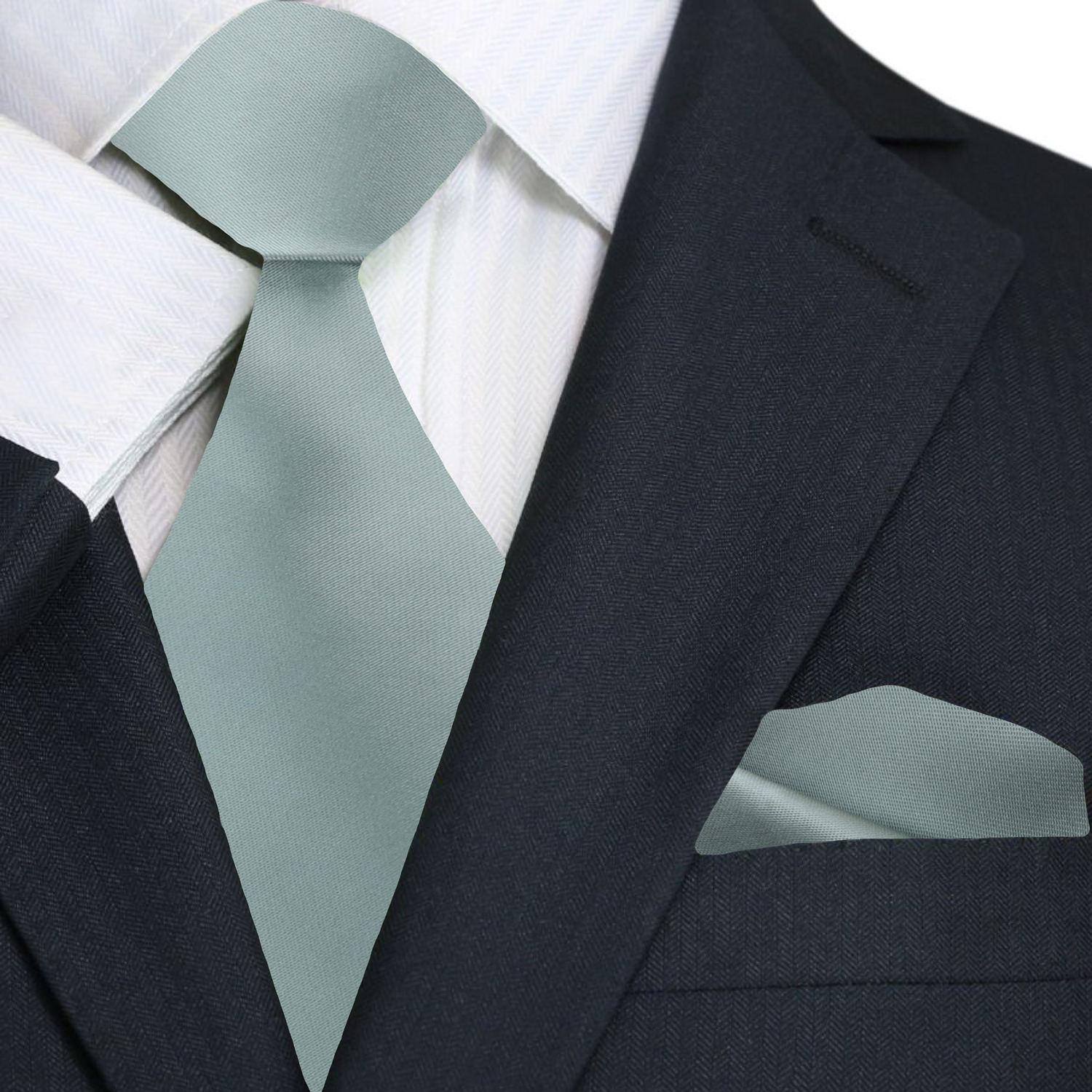Lustrous Solid Necktie Stone Pistachio / XL (63