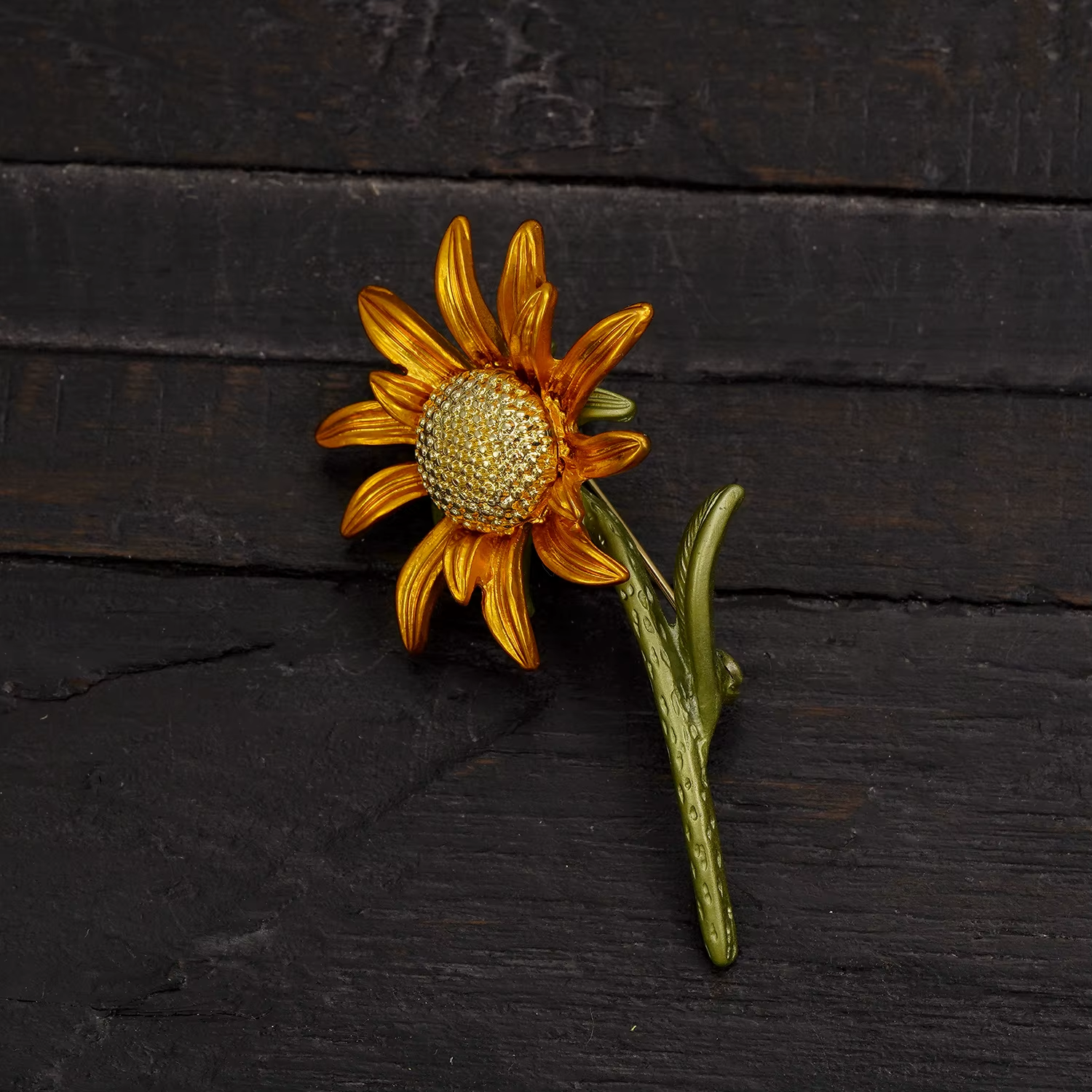 Side Sunflower Lapel pin