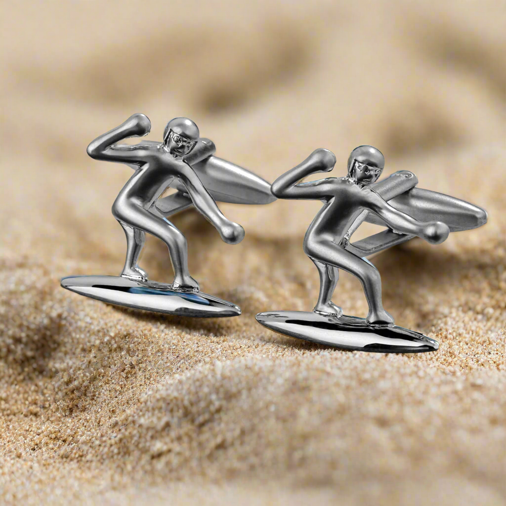 Chrome Surf Cufflinks