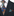 Main View: A Blue, Orange Paisley Pattern Silk Necktie, Matching Silk Pocket Square