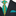 Green, Orange Abstract Necktie and Square