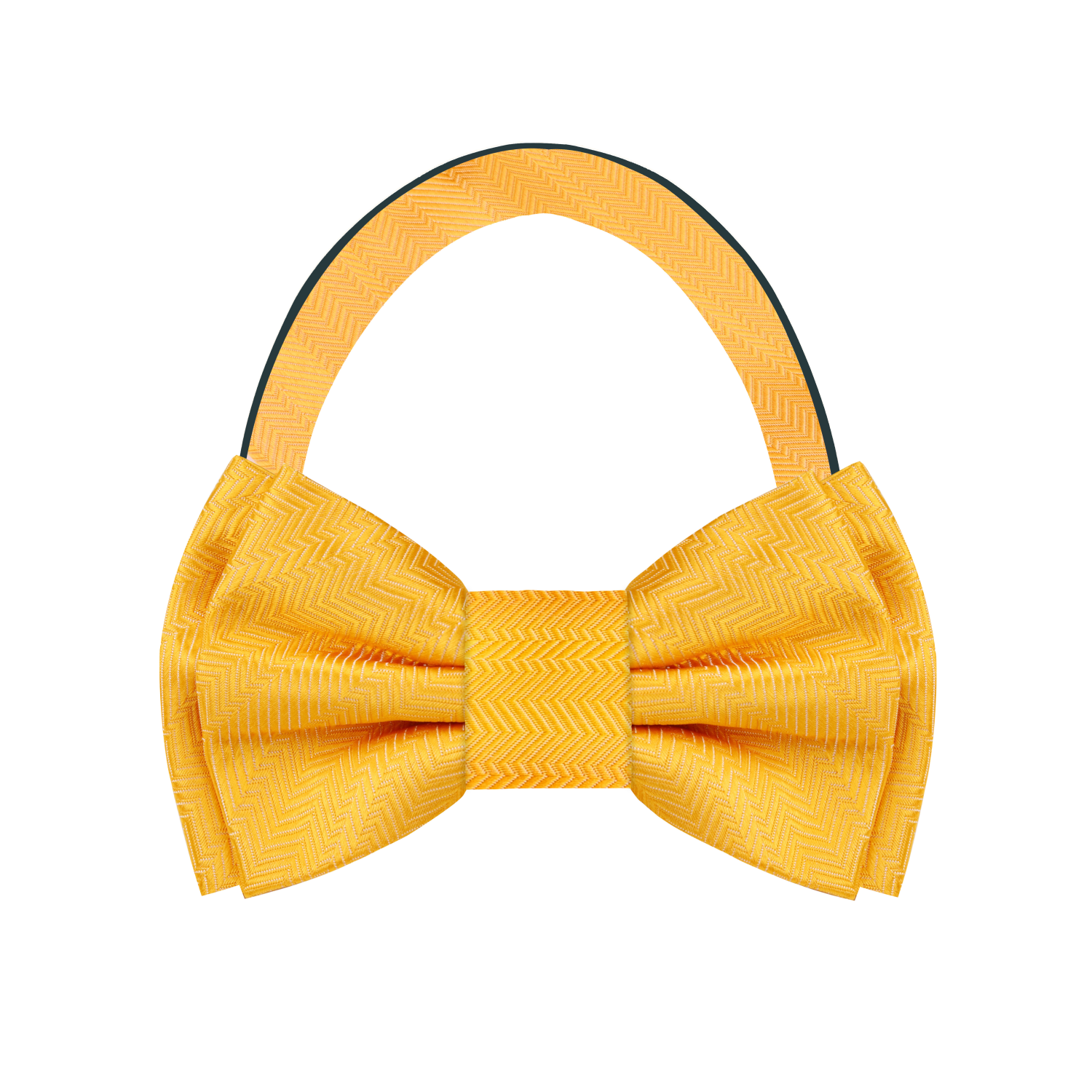 A Tuscany Yellow Solid Pattern Pre Tied  Bow Tie