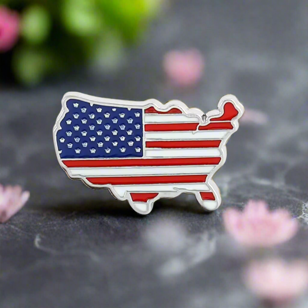 Red White Blue American Flag Lapel Pin