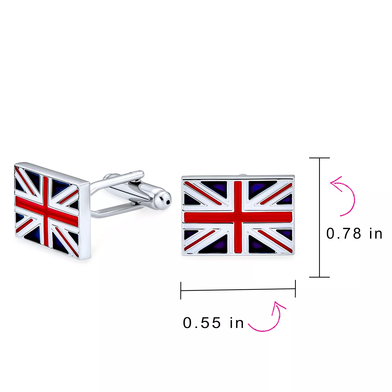 dimensions Union Jack Cufflinks