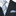 A White, Blue, Black Stripe Pattern Necktie, Matching Pocket Square