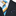 Main A White, Light Blue, Yellow, Blue Stripe Pattern Necktie and Accenting Dark Blue Geometric Square