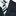 Navy suit with a colorful striped tie and blue white dot pocket square.
