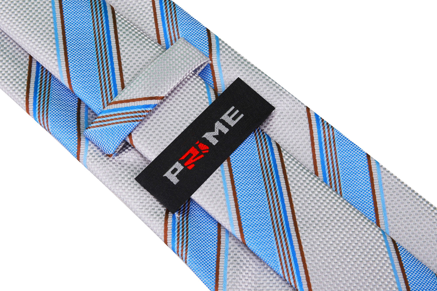 White, Blue Stripe Necktie Keep