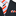 Main: A White, Black, Orange, Light Blue Stripe Necktie, Matching Pocket Square
