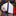 Red Ivory Blue Stripe Tie 
