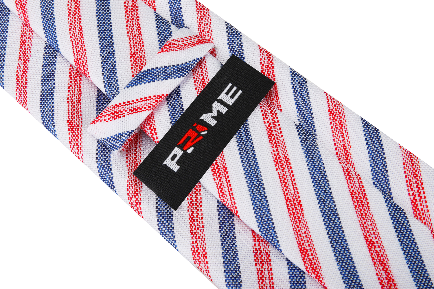 White with Blue and Red Stripes Necktie Keep