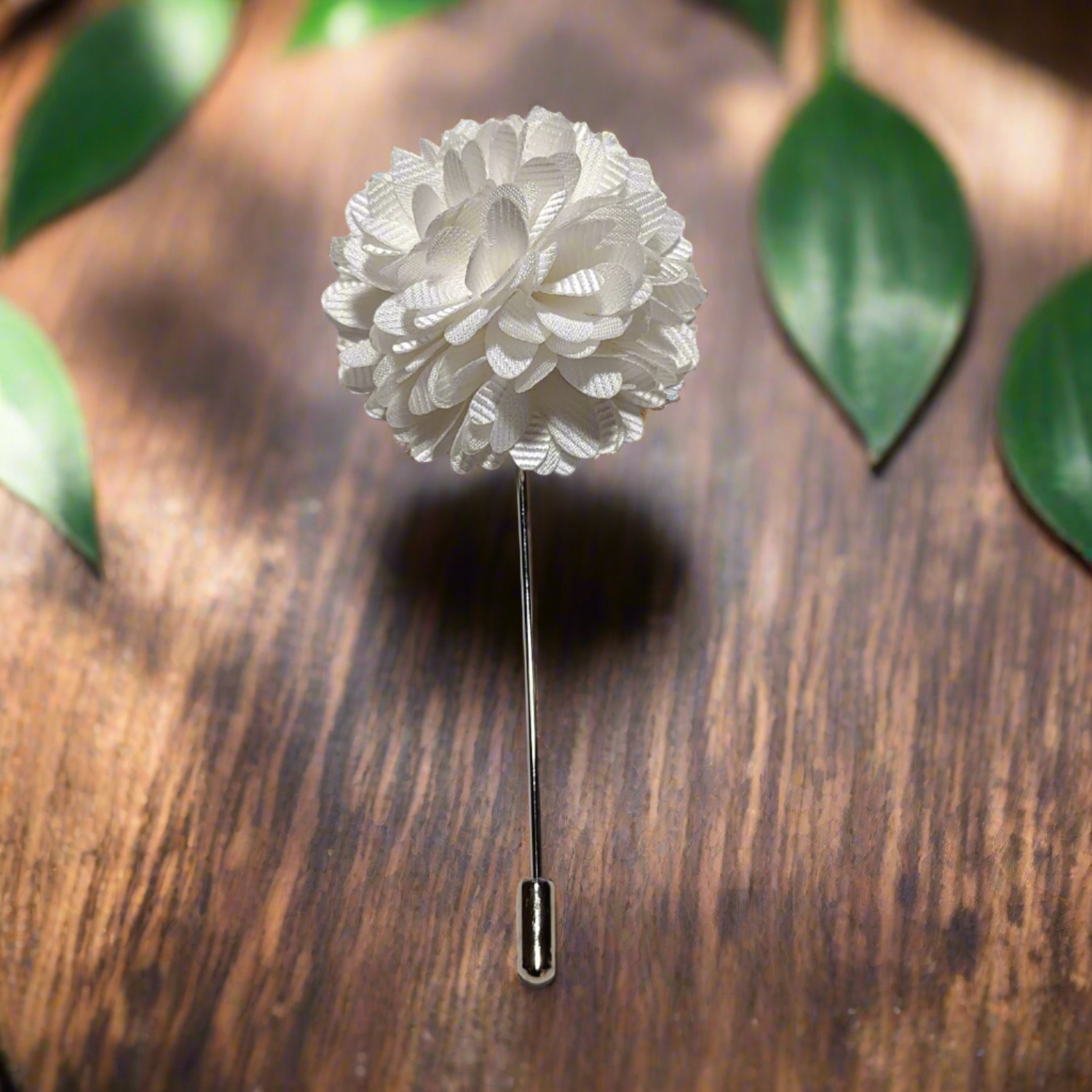 White Blossom Lapel Pin