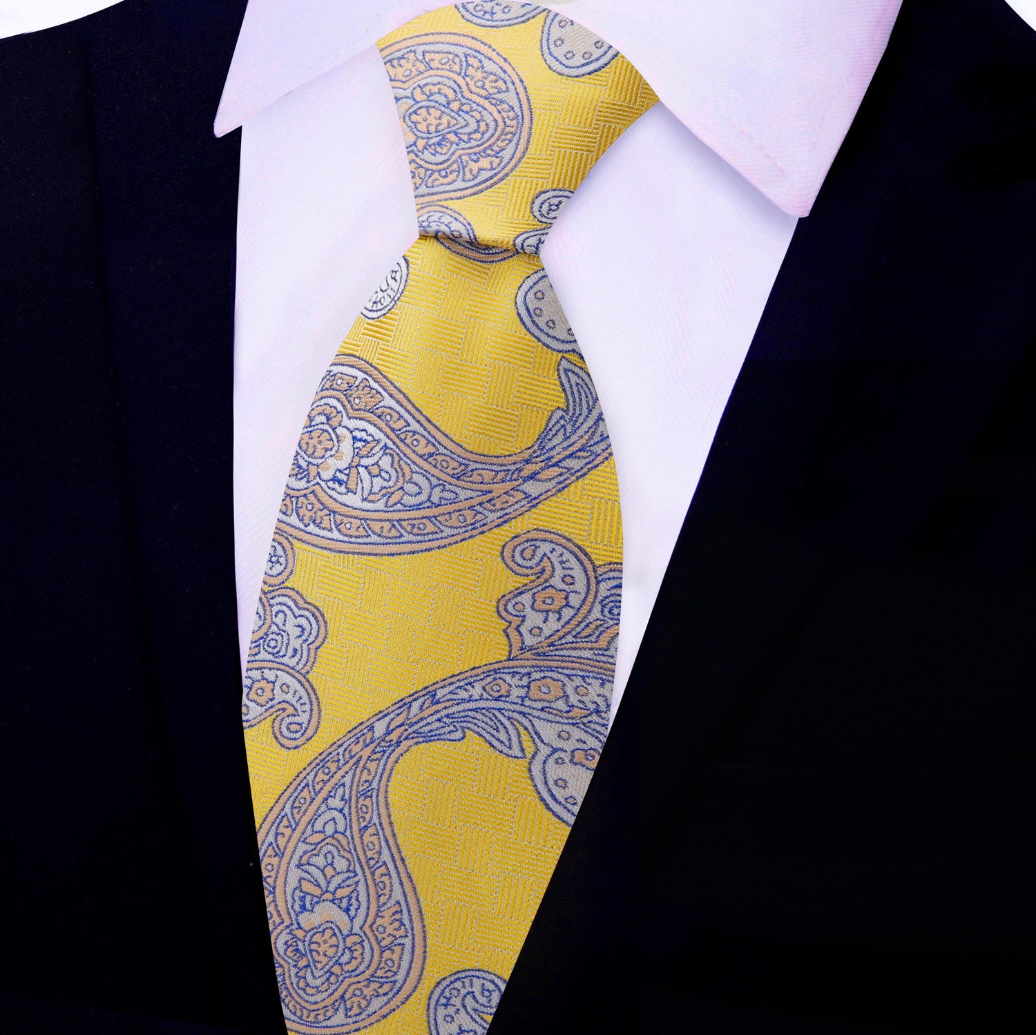 Yellow Paisley Necktie